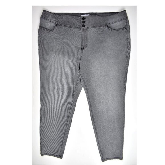 Lane Bryant Flex High Rise 3 Button Jegging Gray 24 - Picture 1 of 6